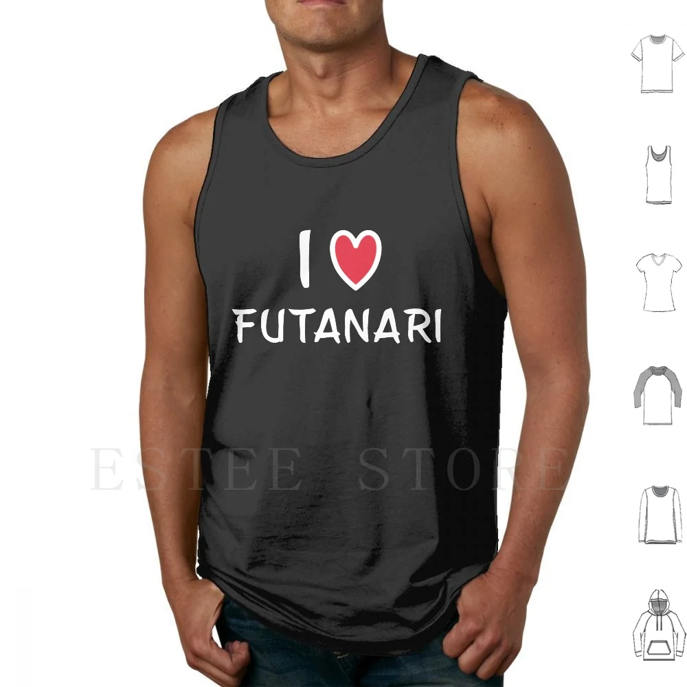 I Love Futanari Japanese Style Tank Tops Vest Sleeveless Quarantine Japanese Lockdown Kawaii Cute Facemask Japan Anime