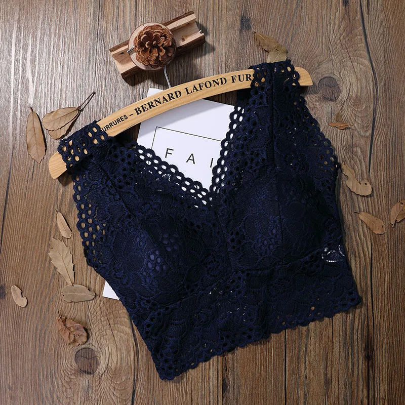 New Sexy Women Ladies Sexy Lace Women Tank Top Bra Sexy Lace Floral Cami Bralette Crochet Vest Crop Top