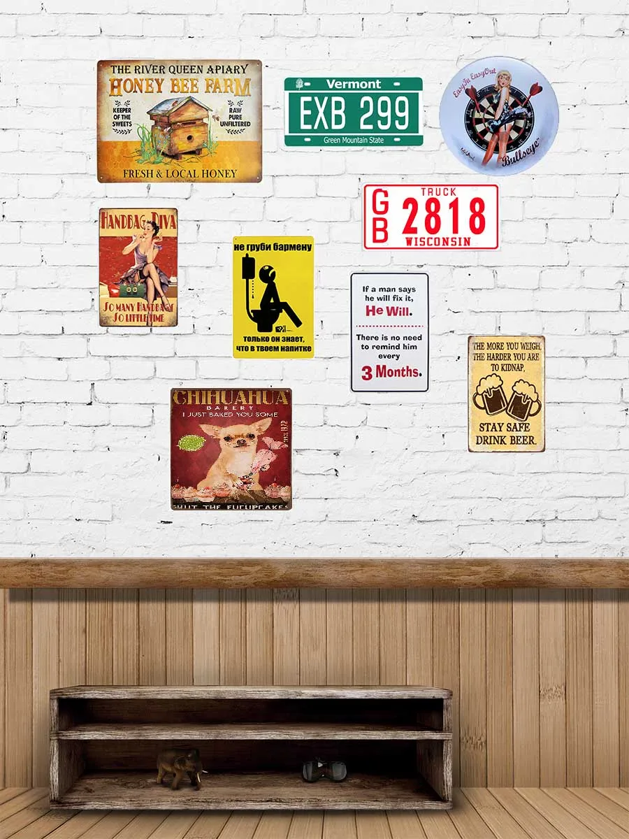 Panneau personnalisé convivial en métal, Art mural Vintage, Plaques personnalisées, Production rapide, livraison directe