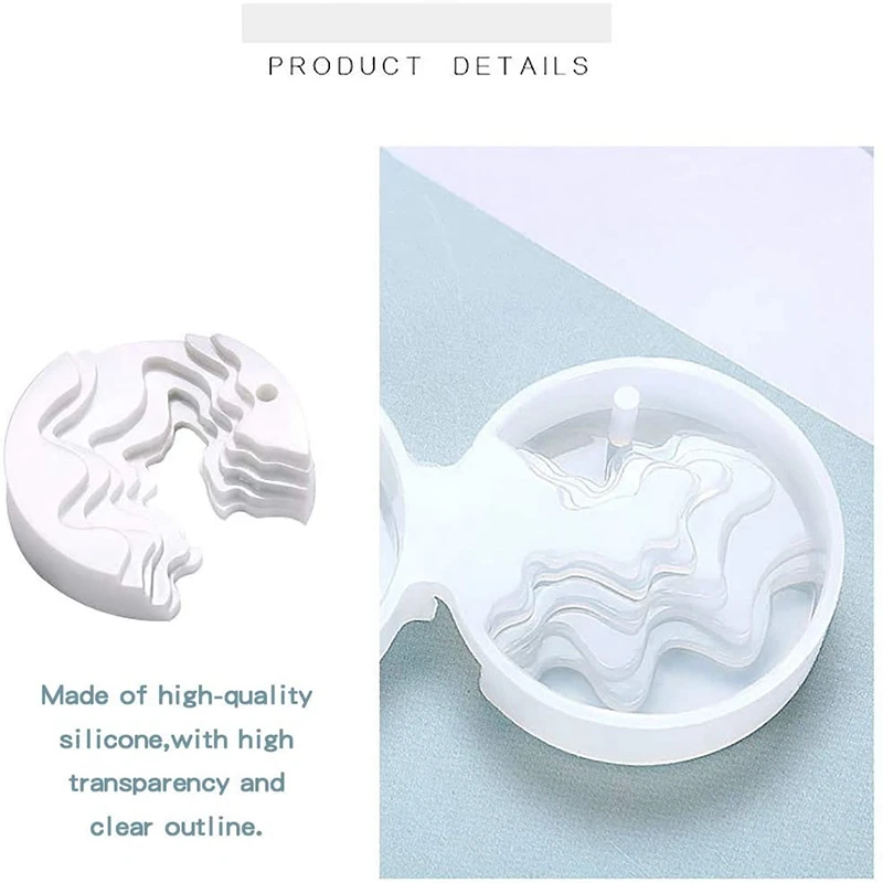 3 Sets of Island Resin Mold Epoxy Resin Silica Gel Mold Jewelry Mold DIY Marine Style Handicraft Decoration