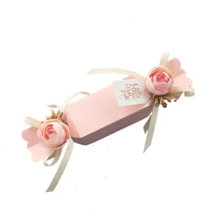 50pcs Flower High Quality Wedding Favor Box and Bags Sweet Gift Candy Boxes for Wedding Tag Birthday Guests Favors Event Party