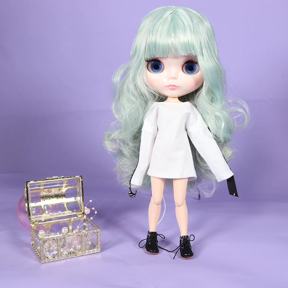 ICY DBS blythe Doll No.4006/2352 verde misto giallo chiaro corpo comune 1/6 BJD