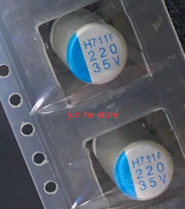 20 قطعة مكثف صلب 35V220UF 8X12 التصحيح مكثف صلب 220 فائق التوهج 35V