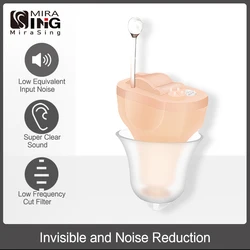 K25 Portable Audiphones CIC Hearing Aid Sound Amplifier Mini Size Inner Ear Invisible Volume Adjustable Ear Aids Drop-shipping