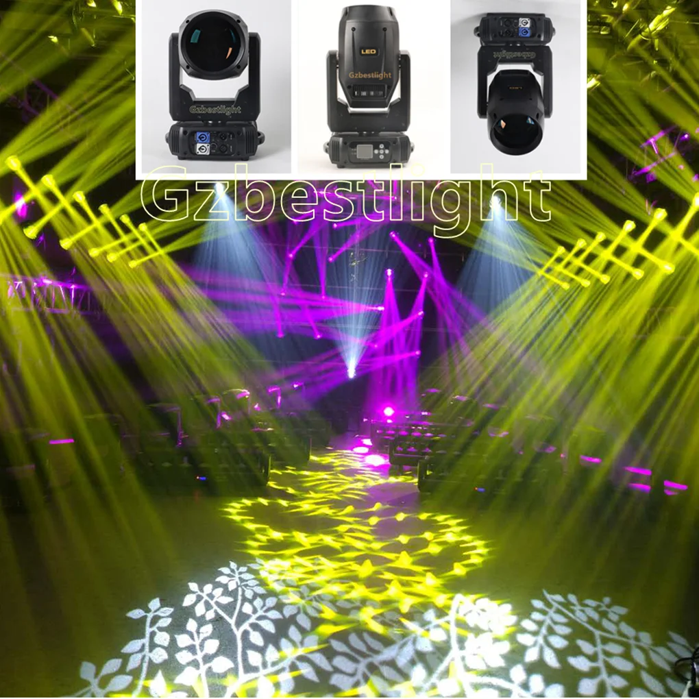 2pcs 4pcs/Lot LED 200W Beam Pattern Wash Light 17 Fixed Colors 14 Gobos High-Class Quality Optical Lens for  Stage Club Concert