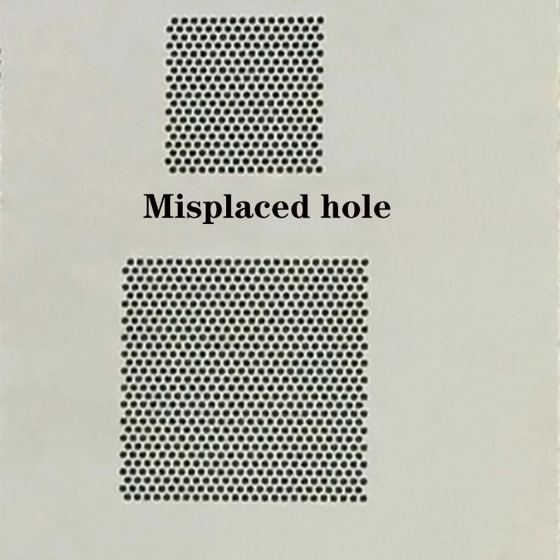 Amao Multi-Function Universal BGA Reballing Stencil 0.3 0.35 0.4 0.5 Parallel 45 Degree Hole Misaligned Hole Plant Net