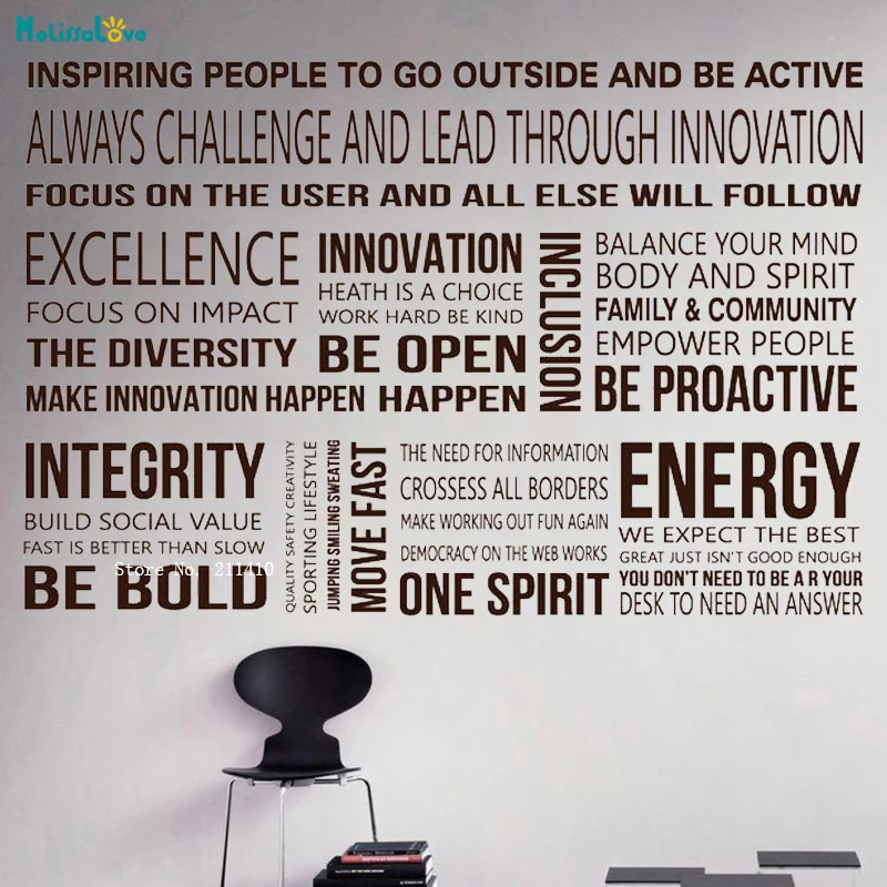 Inspiring PeopleTo Go Outside And Be Active Office Wall Art  Motivational Office Decal Always Challenge Sticker YT5354