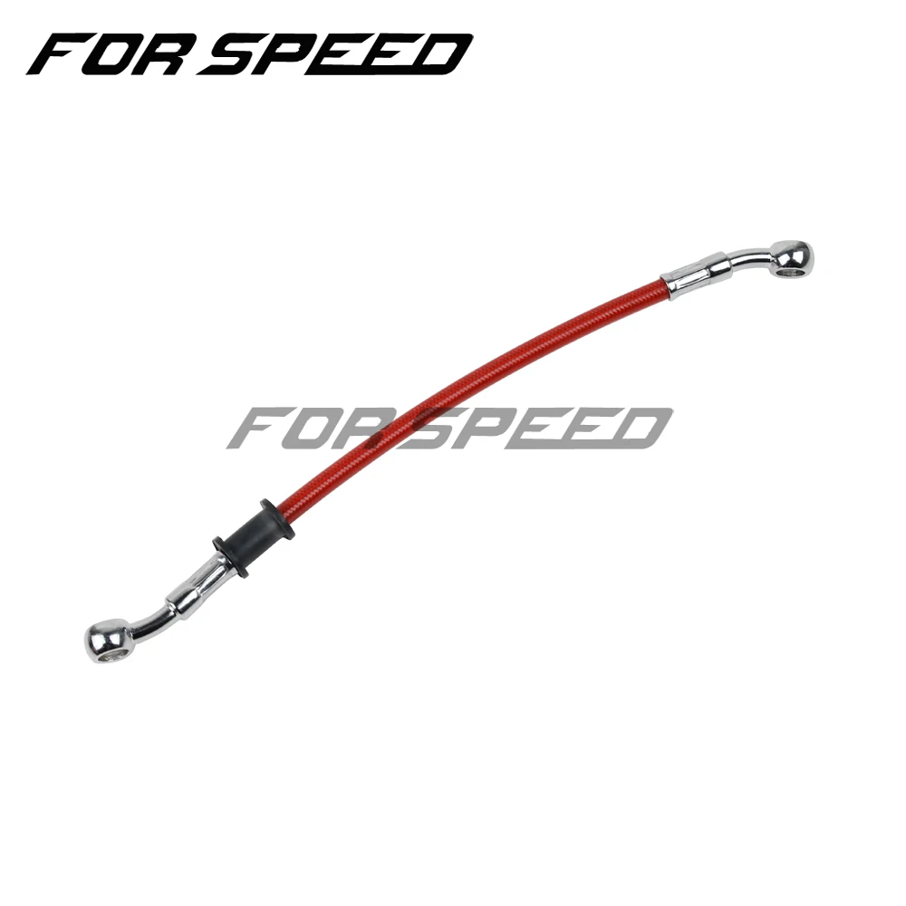 Short Motorcycle Dirt Bike Braided Brake Hose Line Steel Brake cable Hydraulic Banjo pipe 27 34 40 cm  for  Universal Racing