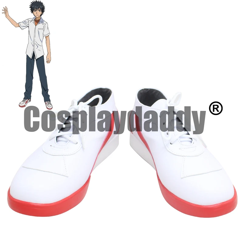 A Certain Magical Index Toaru Majutsu no Index Academy City Touma Kamijou Anime Manga Cosplay Lace-up Flat Shoes X002