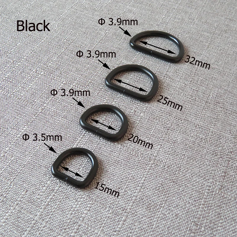 1 Pcs 10mm 12mm 15mm 20mm 25mm 32mm Metal Straps Buckle D Rings Bag Handbag Dog Collar Leash Harness Belt Loop Sewing Accessory