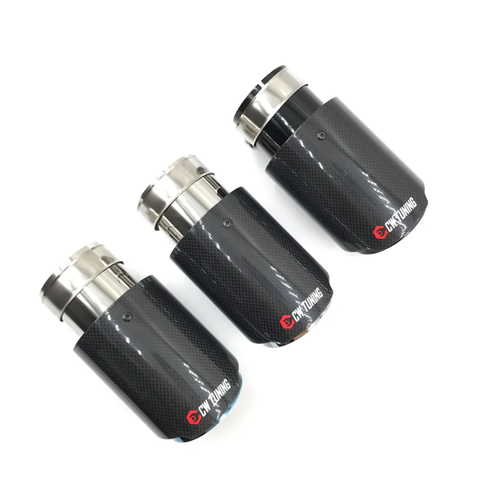 1 Piece Glossy Matte Carbon Exhaust Tips Muffler Pipes Universal Accessories For Ak/Remus