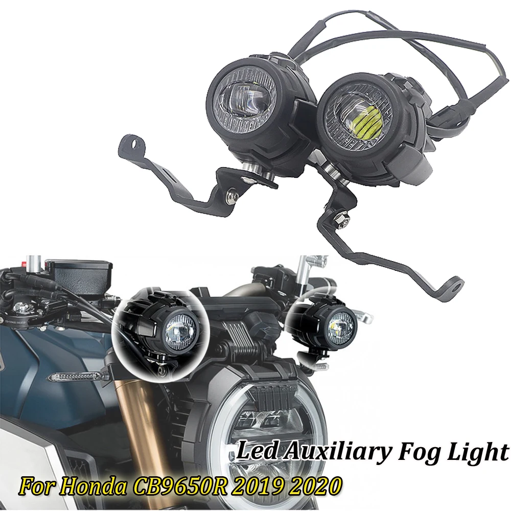 

Motorcycle Accessories CB 650R CB650 R Fog Lights FOR Honda CB650R 2019 2020 LED Auxiliary Fog Light Driving Lamp