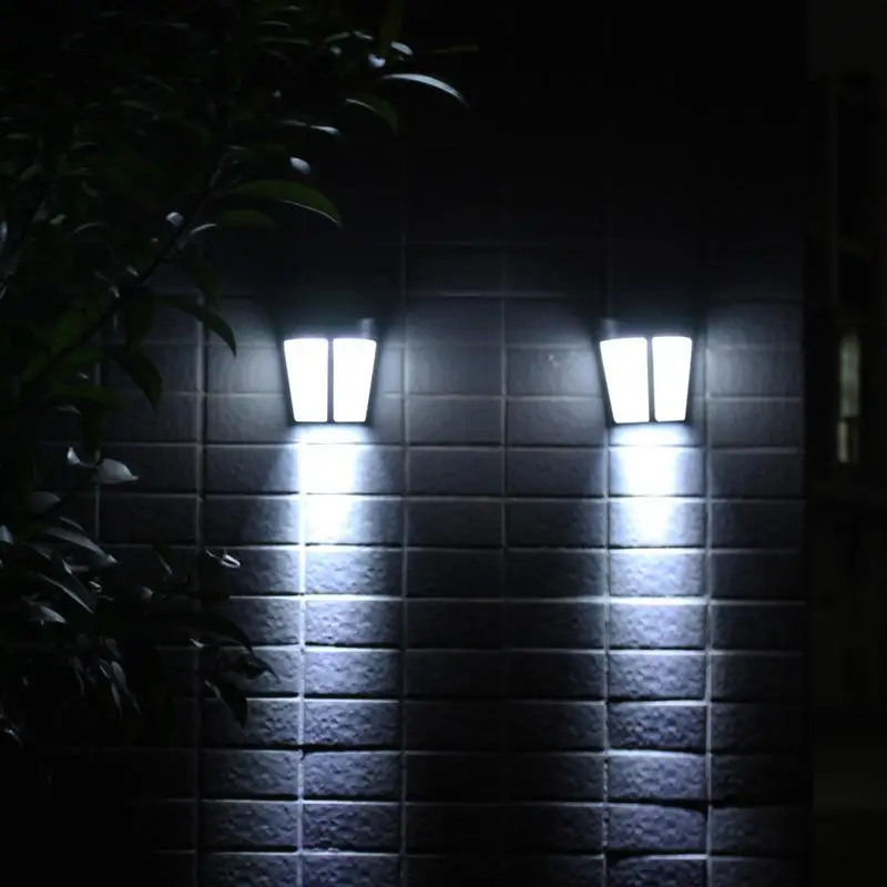 6led Solar-powered Energy Saving Waterproof Lamps Wall Lights For Yard Garden Patio Deck Yard Outdoor Home Driveway Stairs