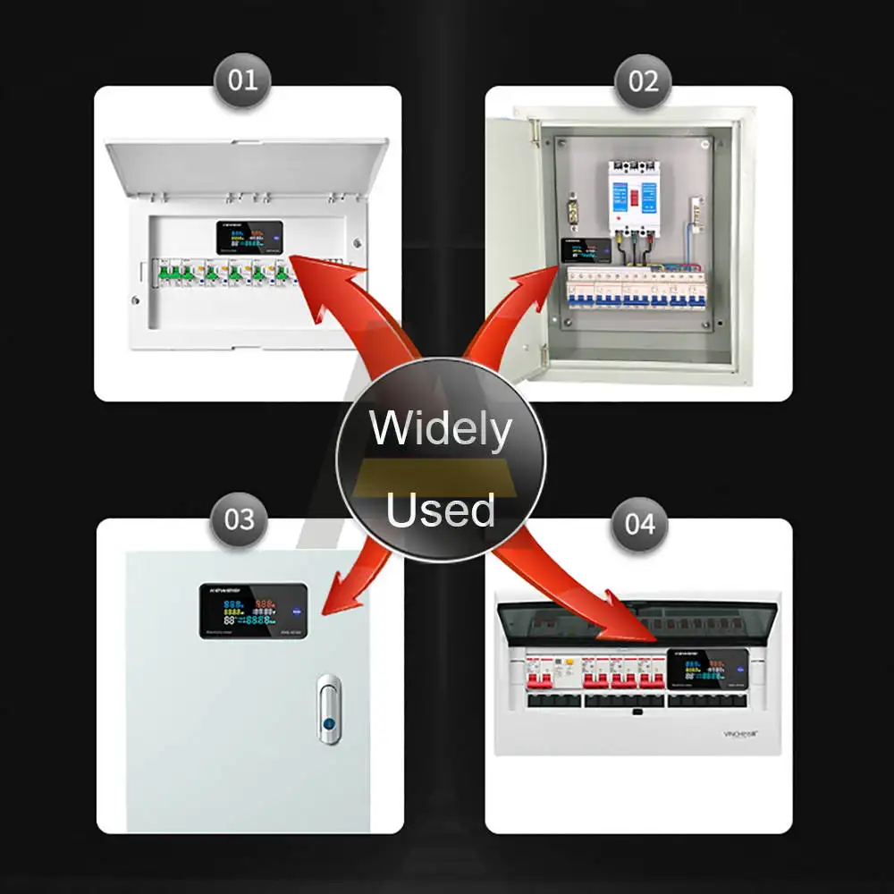 KWS-AC300 Digital Voltmeter AC 50-300V Voltage 6 in 1 Power Energy Meter LED AC Wattmeter 0-10/100A Ampermeter Power Detector