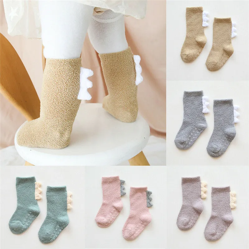 0-5Y Baby Cotton Warm Socks Shoes Non-slip Infant Walk Socks baby newborn Shoes Winter Floor Casual Toddler Anti-slip High Sock