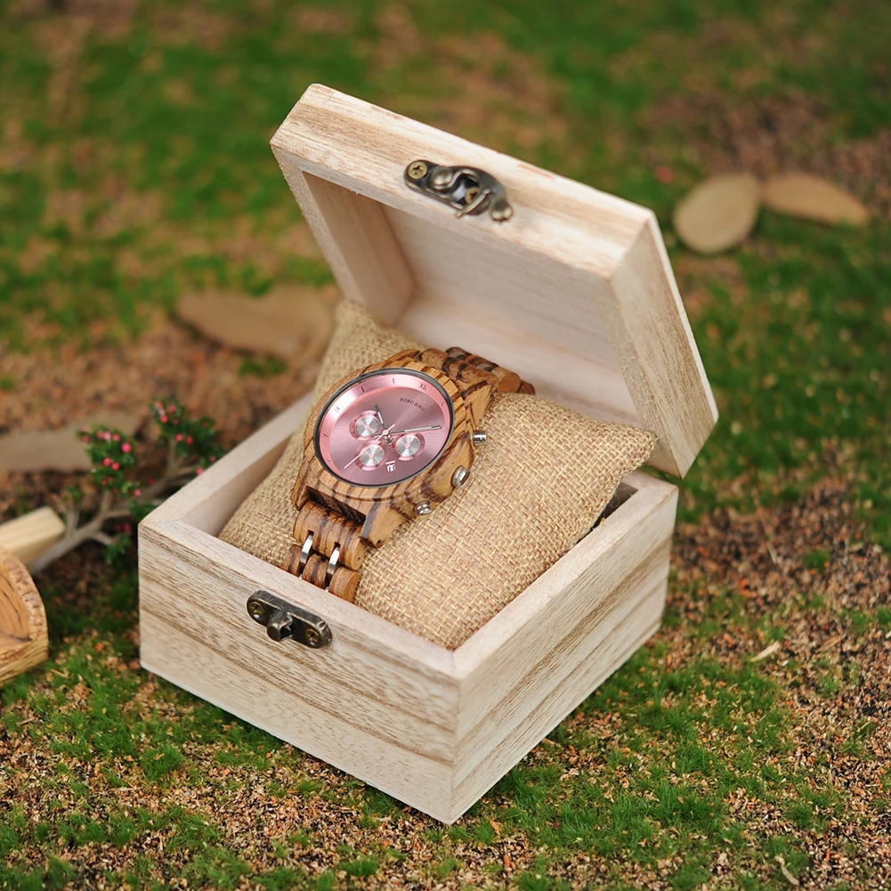 BOBO BIRD Simple Wood Women Watches reloj mujer Miyota Quartz Movement Ladies Clock Custom Wristwatch Great Gift with Wooden Box