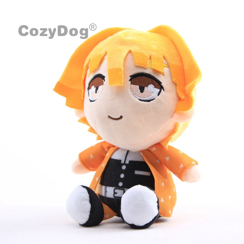 20cm Anime Plush Toy Demon Slayer Figure Agatsuma Zenitsu Plush Toy Stuffed Dolls 8 inch Kids Gift