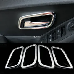 Inner door handle bowl cover decoration box ring for Chevrolet tracker trax auto accessories chrome Door Handle Frame Cover Trim