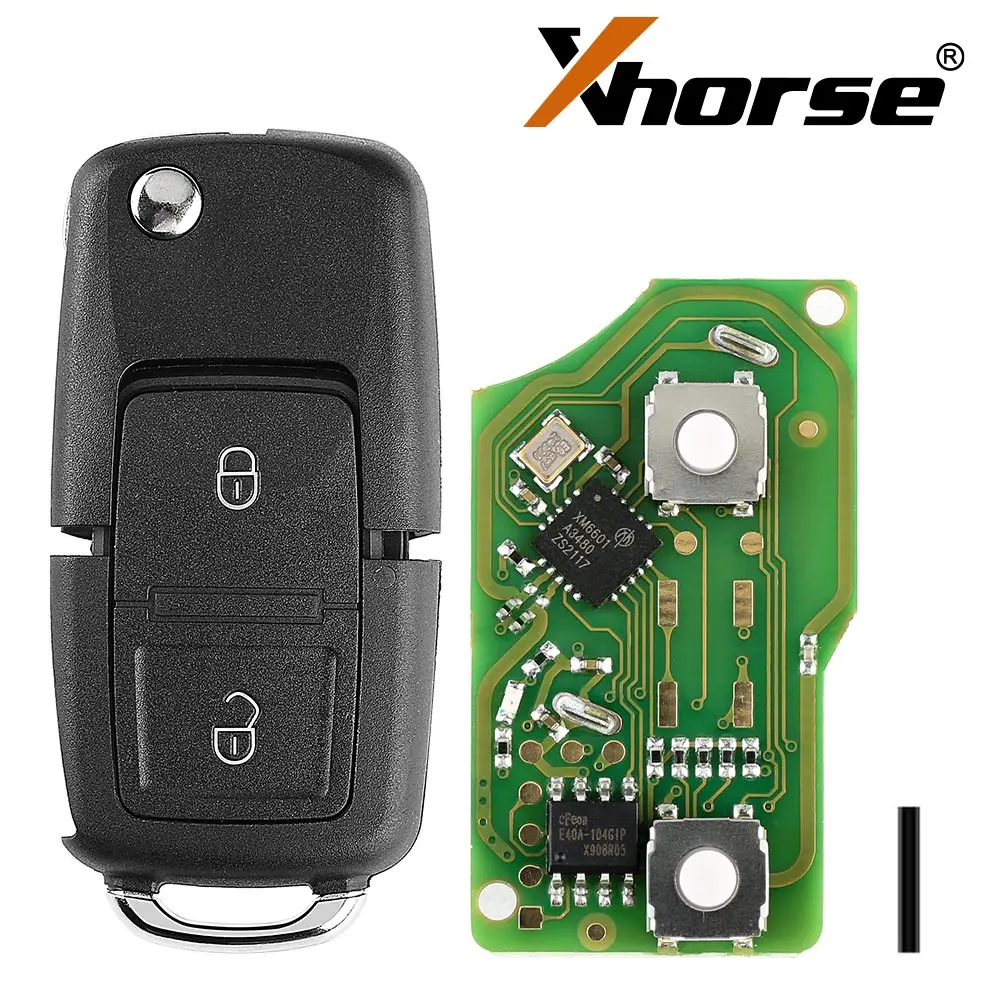 5PCS/LOT XHORSE XKB508EN Wire Universal Remote Key B5 Style 2 Buttons for VVDI Key Tool, VVDI2(English Version)