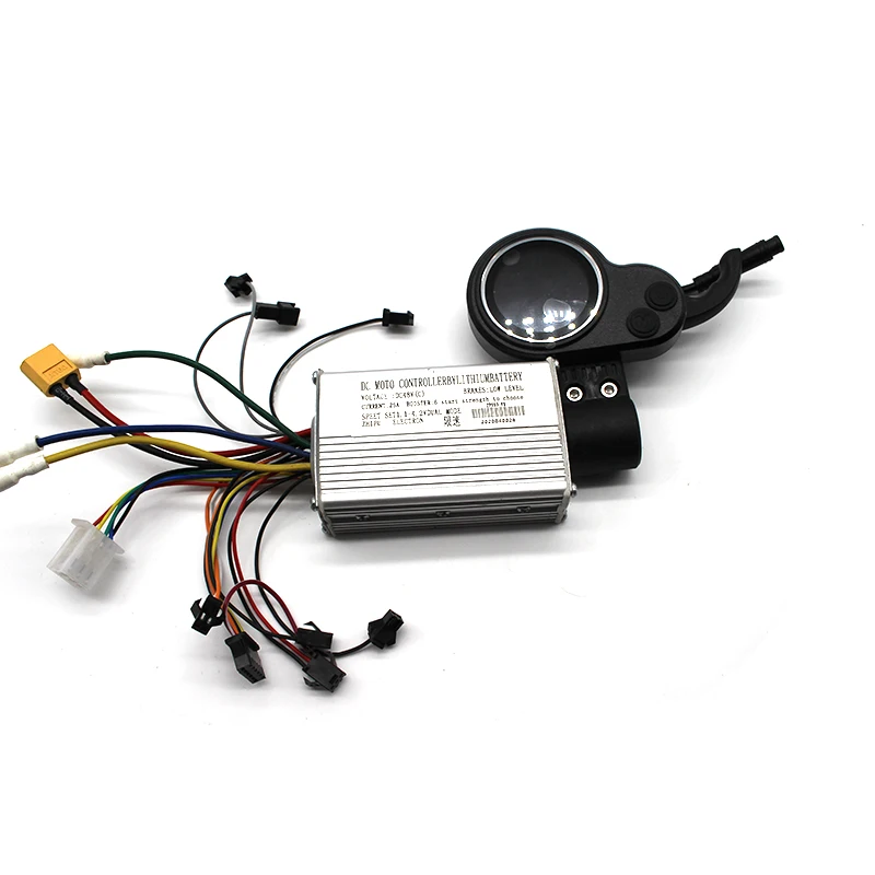Contrôleur Moteur Sans Balais 500W + Kit Accélérateur LCD - 36V 48V Vélo Électrique, Alliage Aluminium Avec Antivol
