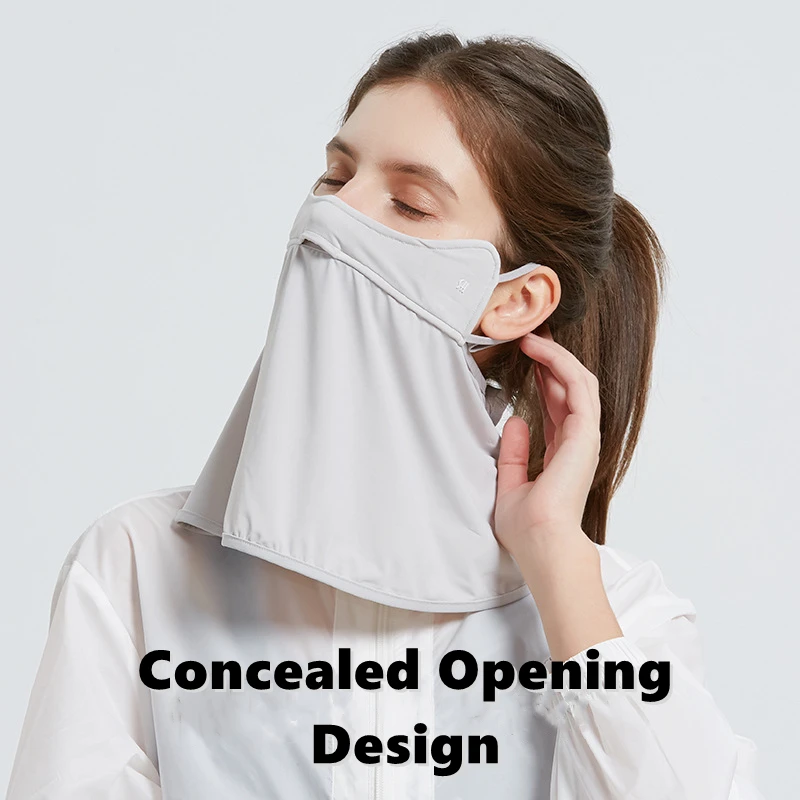 Summer Sunscreen Neck Shawl Face Shield Driving Cycling OutdoorSun Protection Guard  Anti-UV Dust-proof Breathable Ice Silk Veil