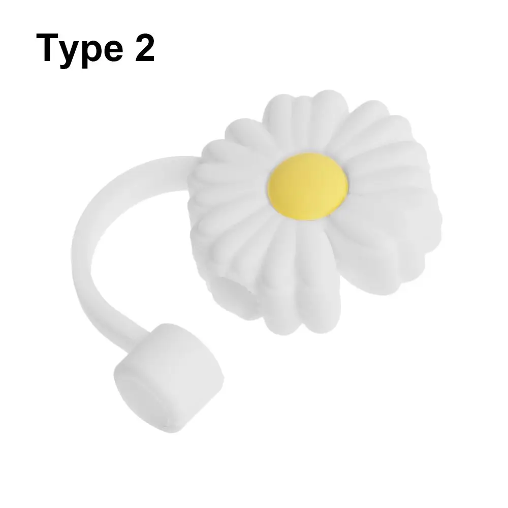 

Cute Cartoon Plugs Cover Reusable Drinking Dust Cap Straw Tips Silicone Straw Plug Cup Accessories