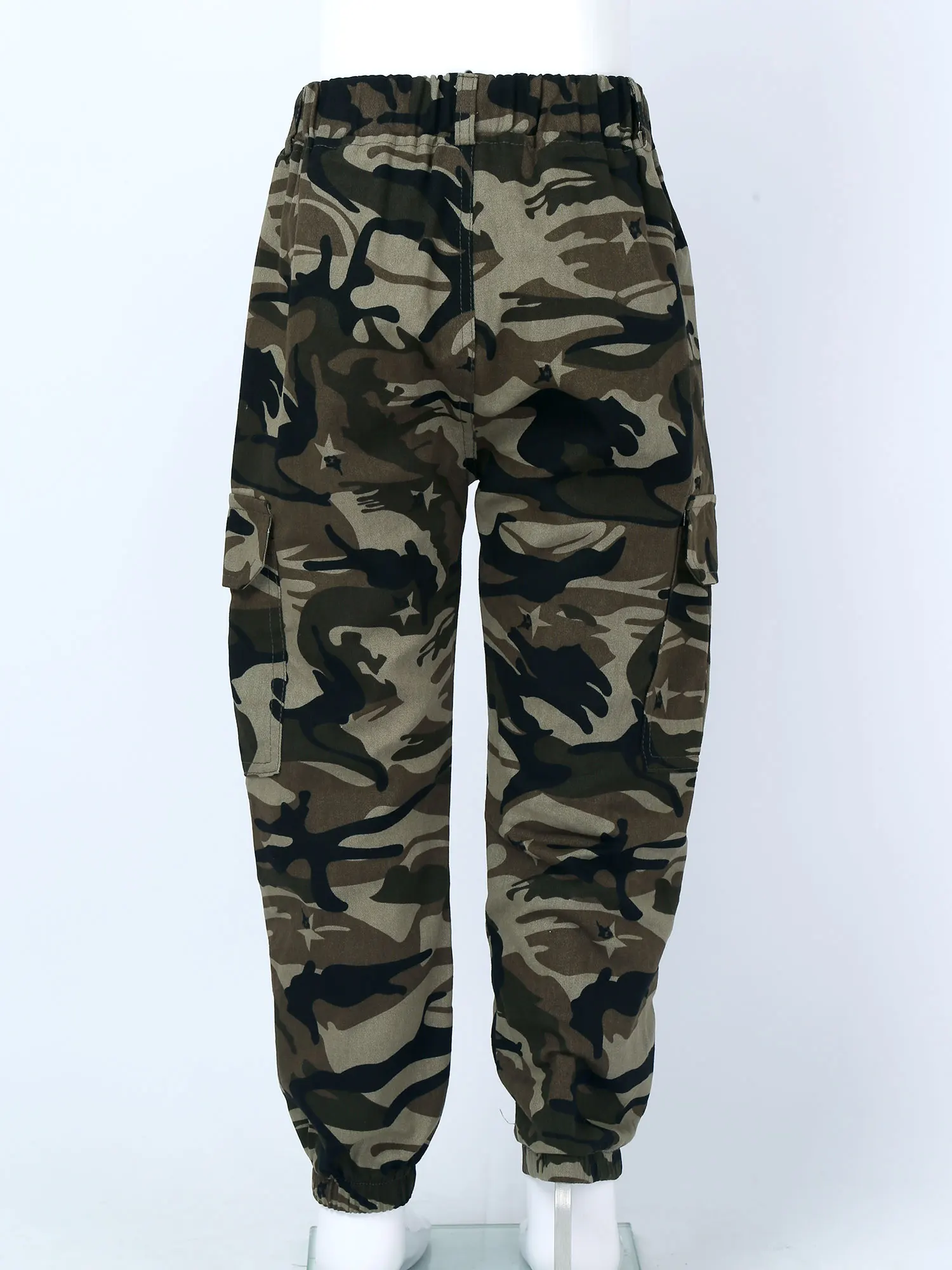 Oyolan 2021 Children Boys Cotton Sport Pants Casual Camouflage Printed Teenage Girls Cargo Pants Kids Trousers Military Pants