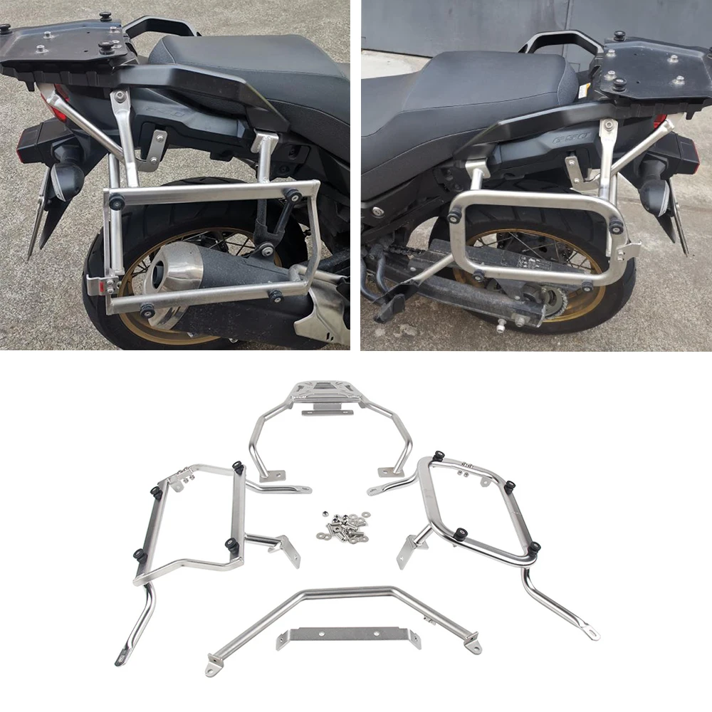 

For Suzuki DL650 Stainless Steel Modification Rear Shelf Quick-release Side Box Bracket Tail Box Bracket Motorcycle Accessories