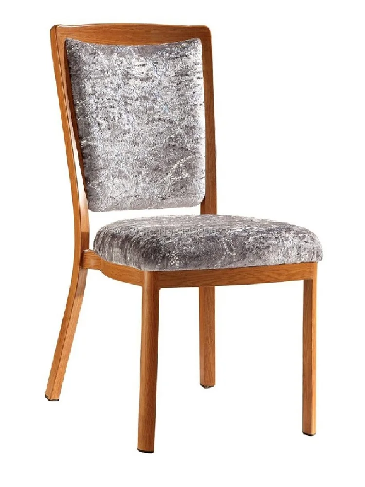 Upholstered Woodgrain Aluminum Hotel Restaurant Chair LQ-L9102