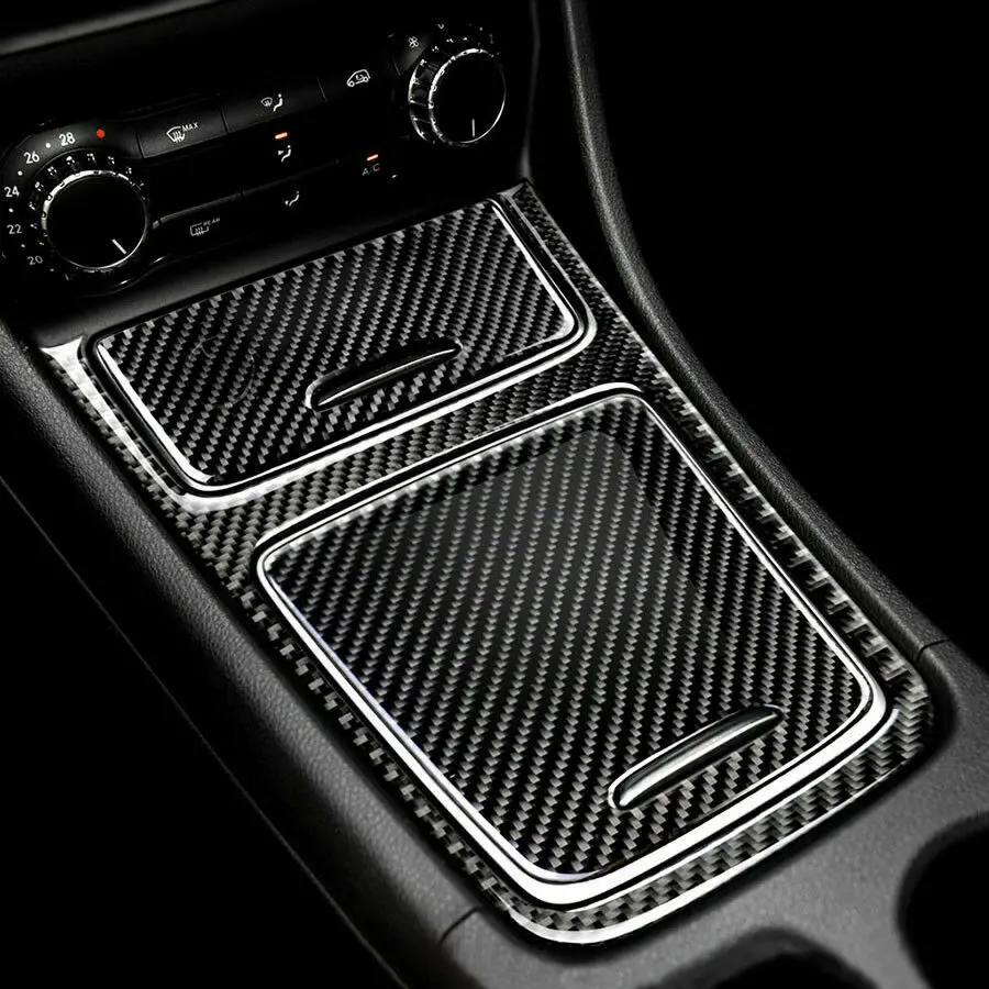 

Carbon Fiber Center Console Cover Trim Set For Mercedes Benz A GLA CLA Class 2013-2018