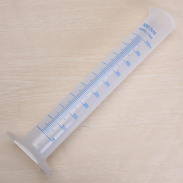 500ml Plastic Graduated Laboratory Test Measuring Cylinder Container Tube