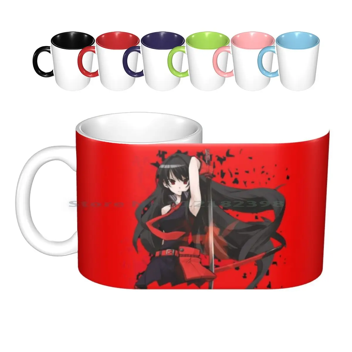 Anime Akame Ga Kill Akame Ceramic Mugs Coffee Cups Milk Tea Mug Anime Akame Ga Kill Akame Creative Trending Vintage Gift Bottle