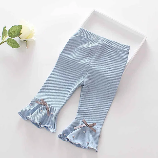 2019 New summer Calf-Length 1-4years  cotton pants gril pants children girls  pants