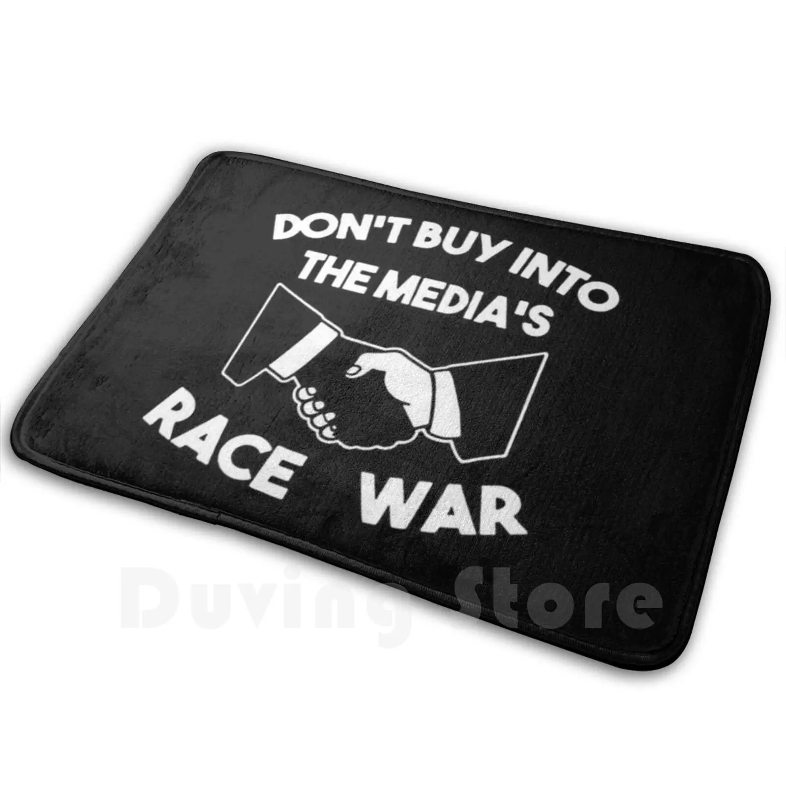 Dont Buy Into The ( Fake News ) Medias Race War! Carpet Mat Rug Cushion Soft Non-Slip Defund The Media Brainwashed