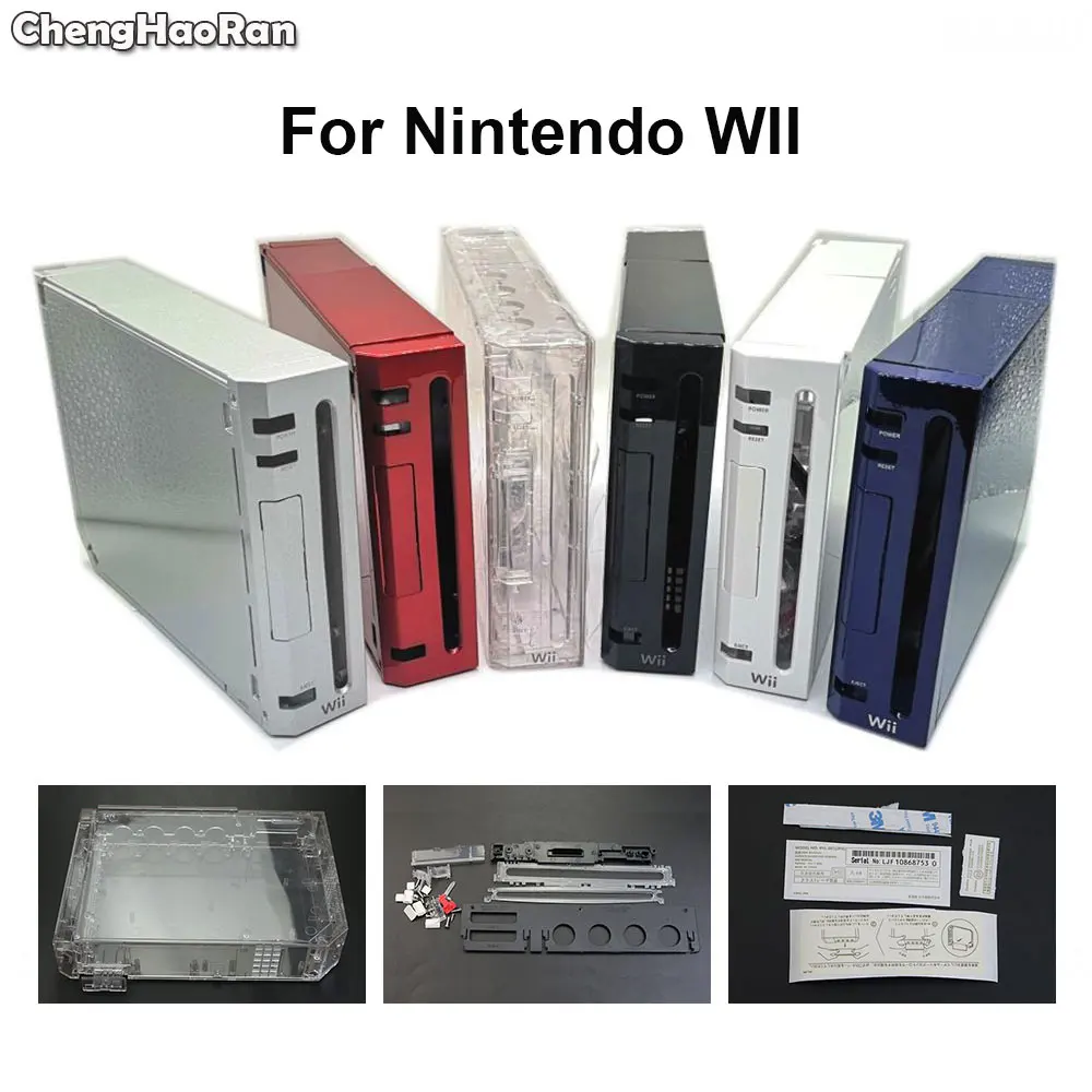 

ChengHaoRan Full Case Cover Housing Shell w/ Button for Nintend Wii With Retail Packing Cover Housing Case Shell for Wii Console