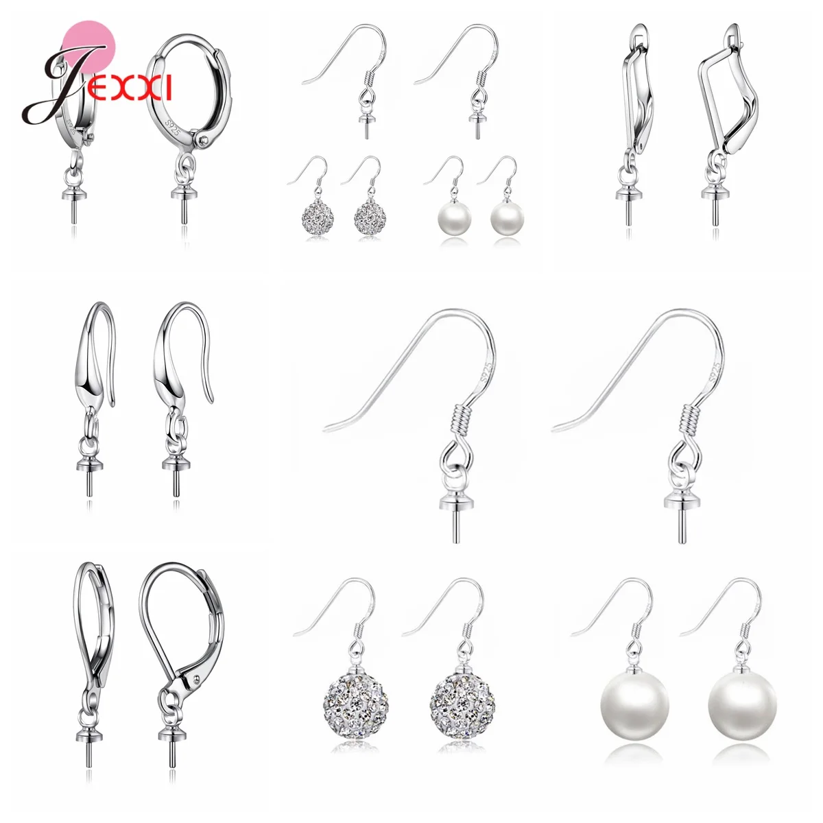 925 Sterling Silber Ohrring Erkenntnisse Ohr Haken Haken Armaturen DIY Schmuck Machen Zubehör Draht Schmuck Liefert 10 teile/los