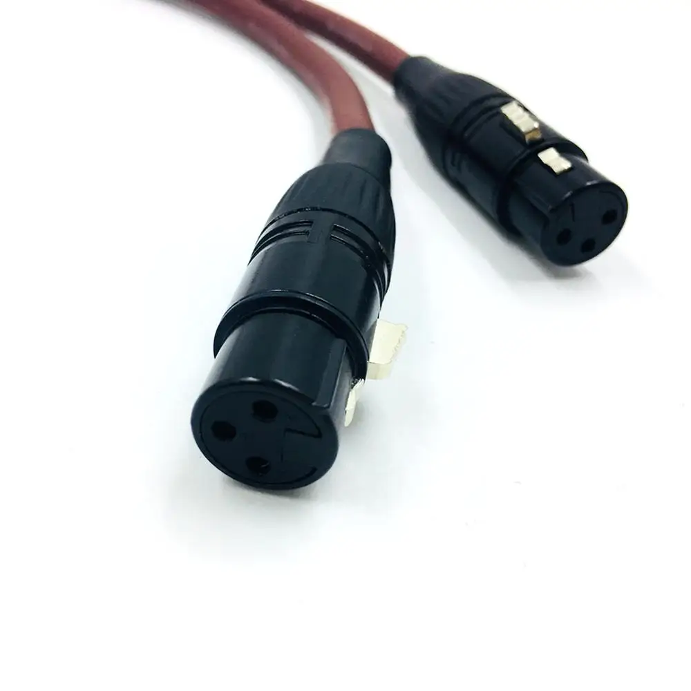 Пара HIFI XLR «папа» на двойной разъем RCA «папа» Патч-кабель аудиосигнала Алюминиевый корпус Цинковый сплав Головка Canon для микрофона