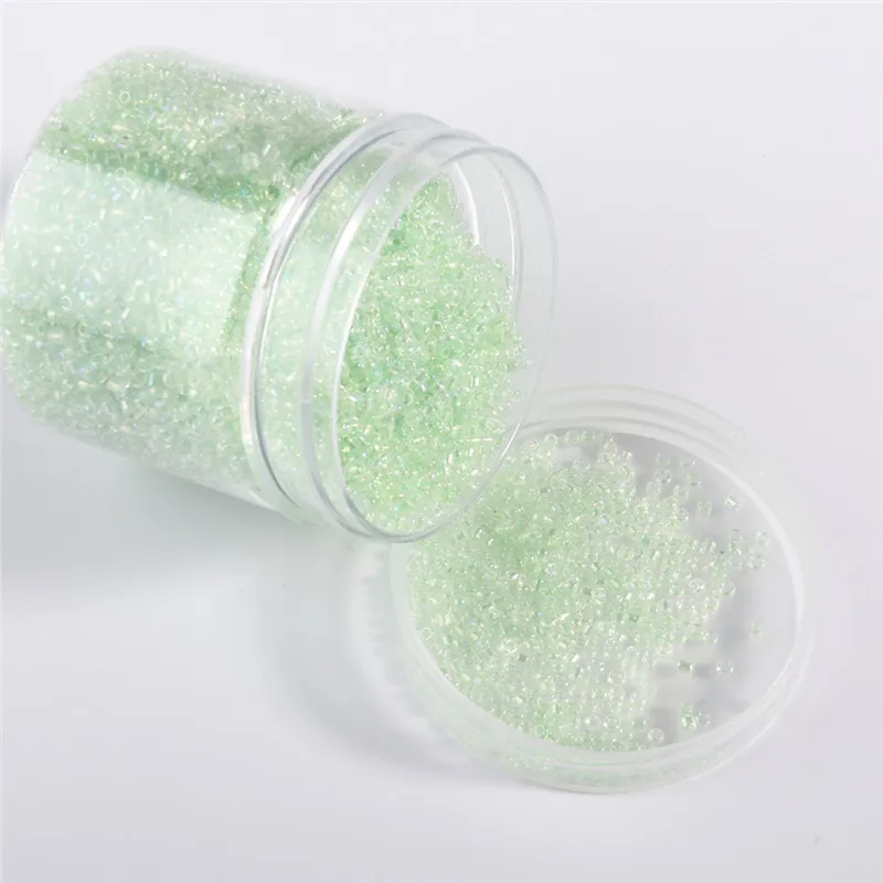 10g1.5-4mm Series [Green Rice Bead Sequin Collection] French Embroidery DIY Handmade Garment Accessories Jewelry Accessories Kit