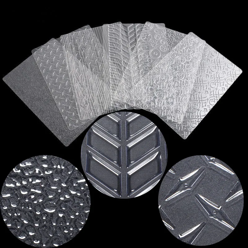 6pcs Grid Transparent Texture Mat Cake Chocolate Printing Mold Grid Decorating Tools Plaid Embossed Texture Baking Mat