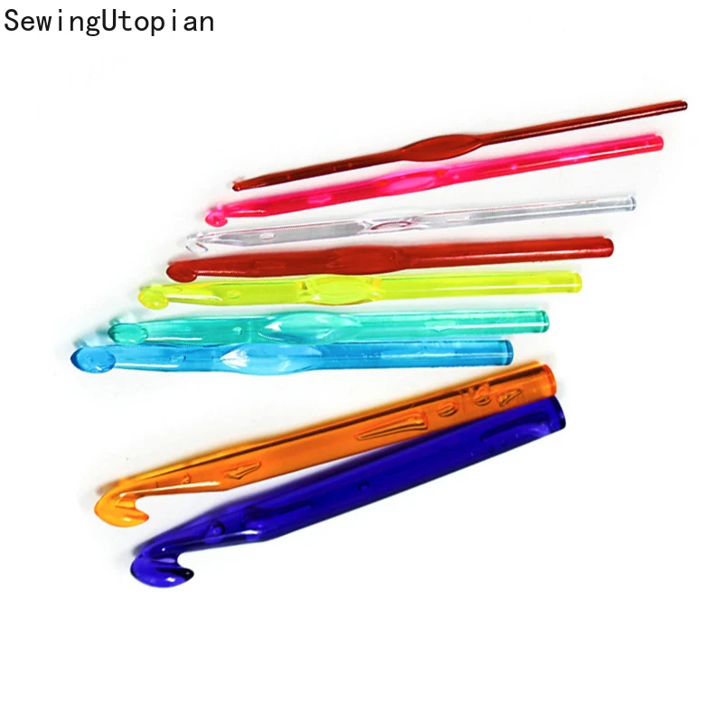 3-15mm Multi-color Plastic Crochet Hooks Knitting Needle Weave Craft Yarn Sewing Tools Tools DIY Crafts Weave Knitting Tools