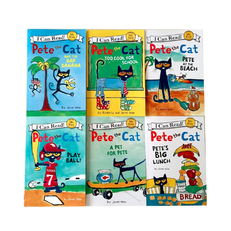 6 كتب/مجموعة يمكنني قراءة كتب الأطفال المصورة الأطفال بيت القط القصة الشهيرة الإنجليزية كتاب الطفل Eary التعليم