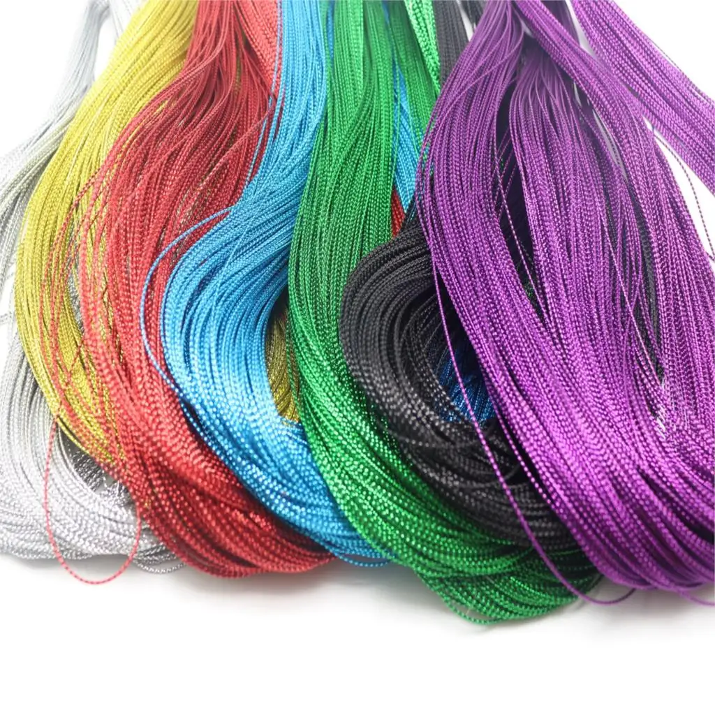 100 Yards 1mm Metallic Thread Jewelry String Beading Cord For Gift Tag Card