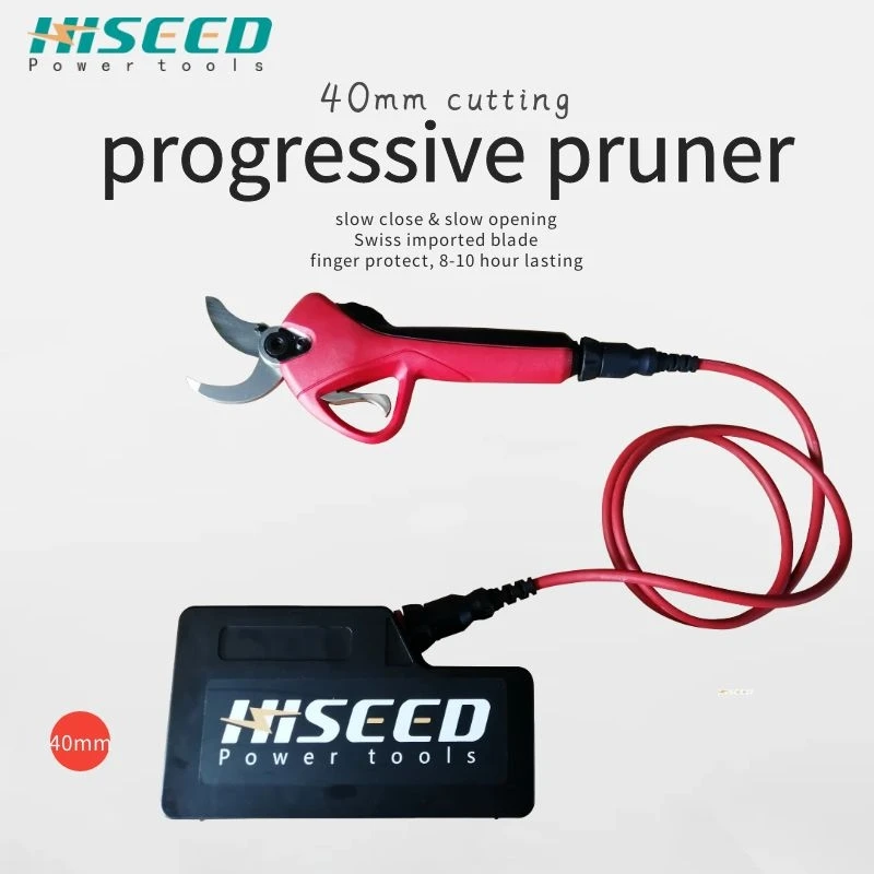 HISEED New Pruning Shears, Cutting Diameter 40MM Progressive Garden Tools Orchard Electric Pruner