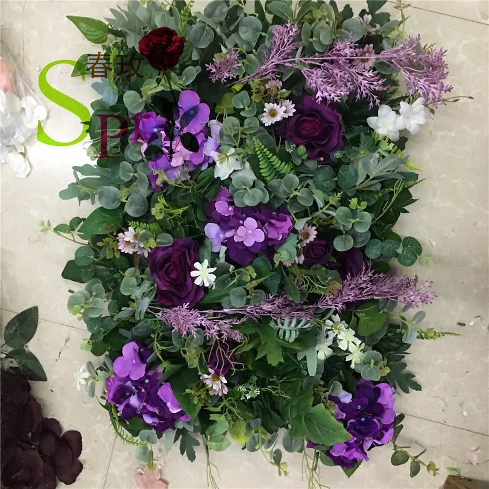 

SPR Hot selling plastic grass flower walls for shopping malls and hotel decor