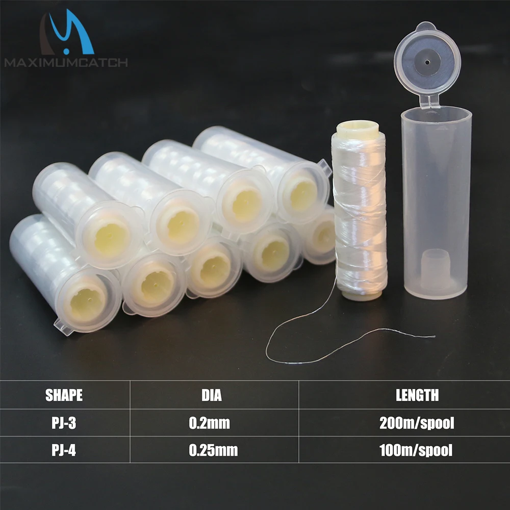 Maximumcatch 1pc Bait Elastic Invisible Fishing Line 100/200m 0.2mm/0.25mm Strong Polyester