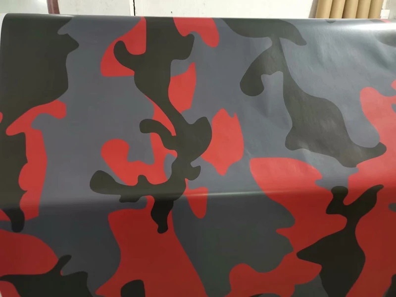 

Black Red Gray Snow Camouflage Vinyl Car Boat Vehicle Wrap Vinyl Self Adhesive Stretch Conform Decal DIY