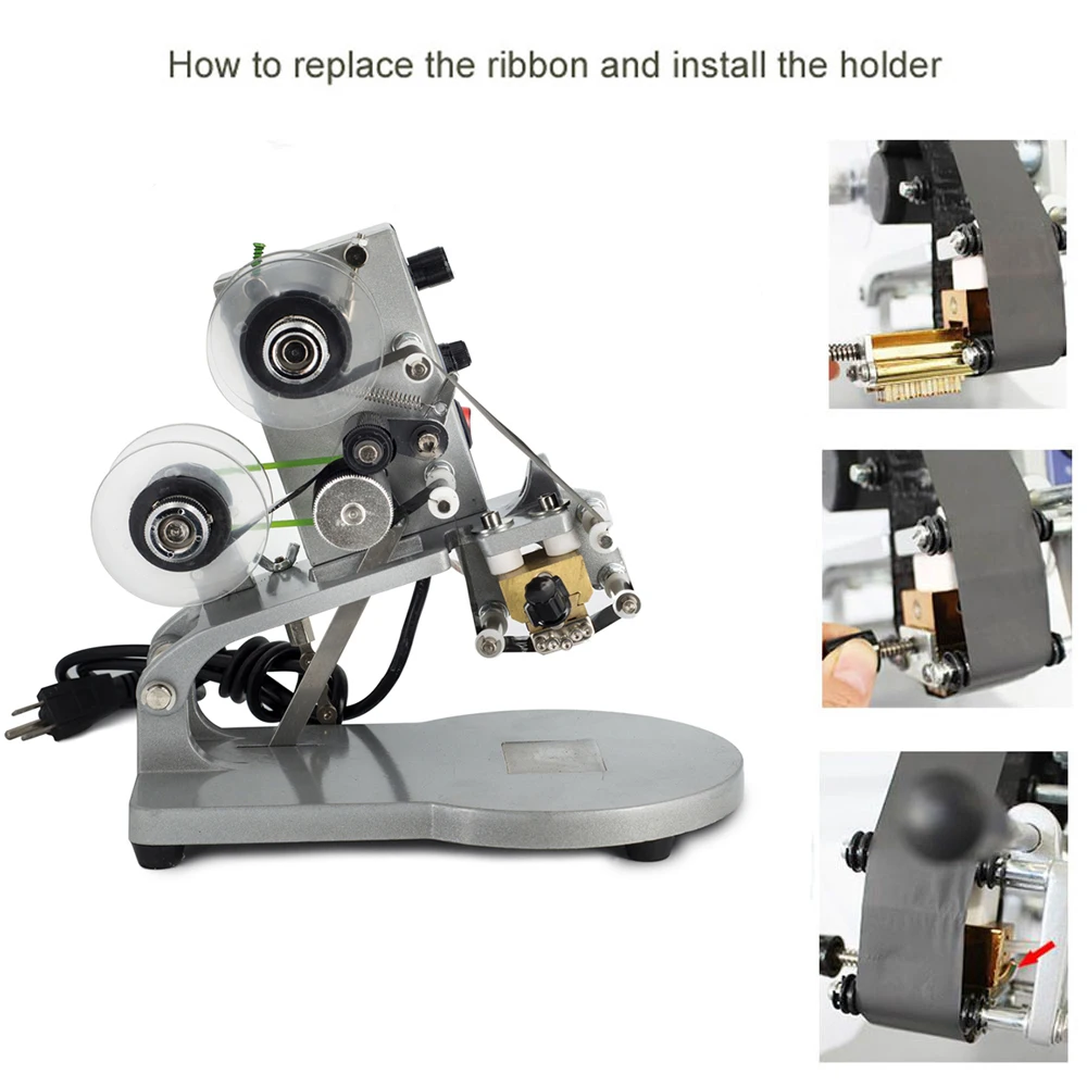 DY-8 Ribbon Manual Date Coding Machine Date Printer Batch Coder Black Hot Foll Stamp Coder Expiry Date