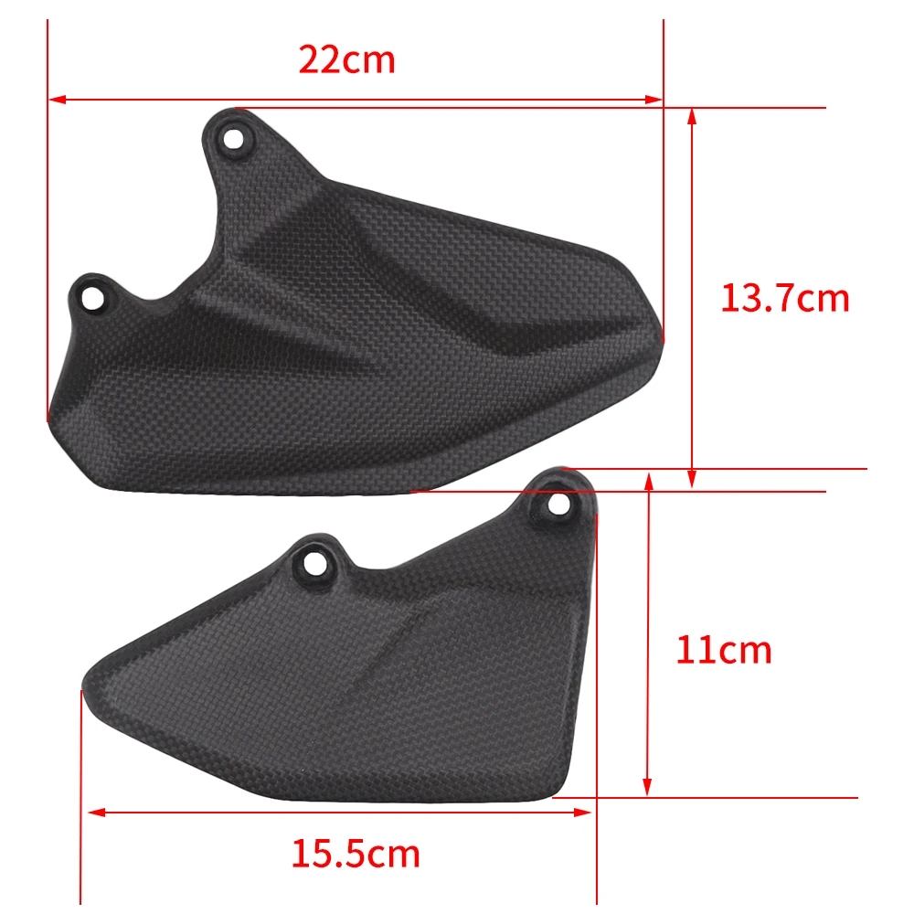 For DUCATI Multistrada V4/V4S/ V4 S Sport 2020-2021 100% Carbon Fiber Heel Guard Set Foot Peg Protector Rear Set Heel Plates
