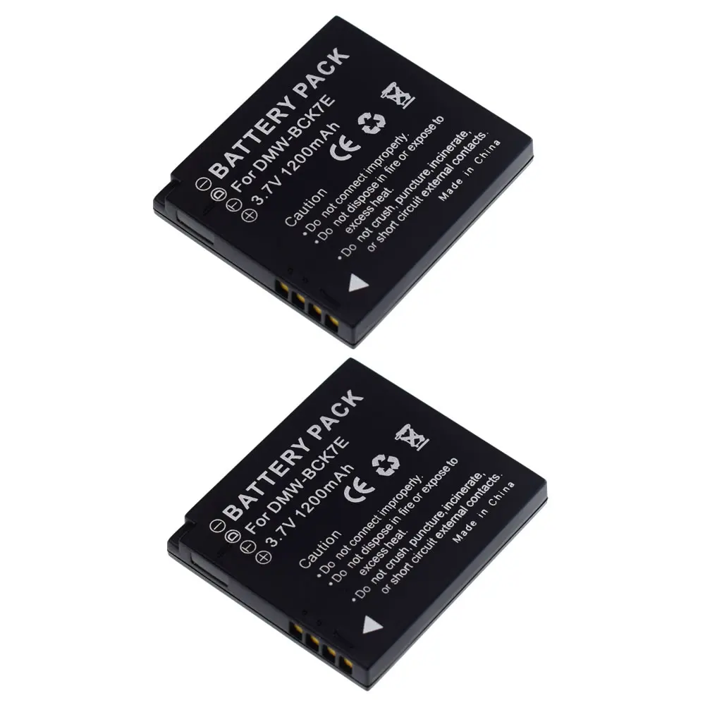 2Pcs DMW-BCK7 DMW-BCK7E Battery for Panasonic Lumix DMC-FH2 DMC-FH4 DMC-FH5 DMC-FH24 FH25