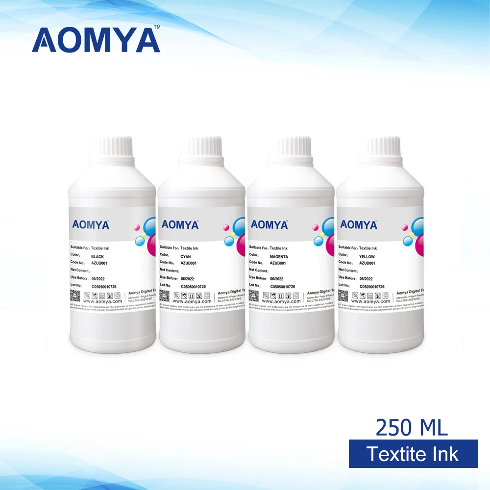 [250mlx4C] Aomya Textile ink Compatible for Epson All Printer for textile inkjet ink printer 100% cotton ink digital textile ink